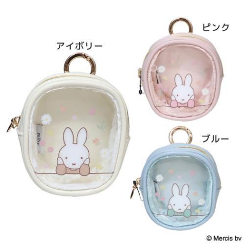 ミニポーチ PVC ミニスクエアポーチ ミッフィー MIFFY FLOWER ディック
