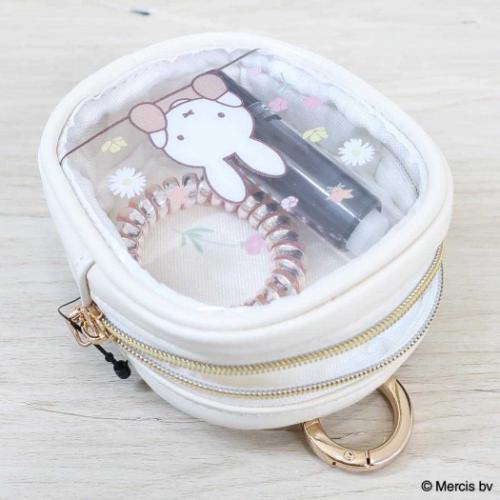 ミニポーチ PVC ミニスクエアポーチ ミッフィー MIFFY FLOWER ディック