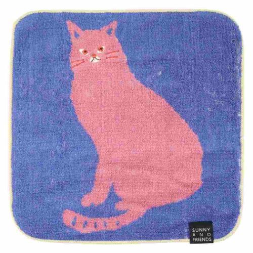 ミニタオル タオルハンカチ プラウドミュー ねこ フレンズヒル : 雑貨