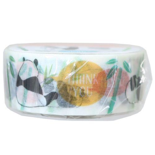 マスキングテープ 15mmマステ パンダ Animal Series アニマル Green