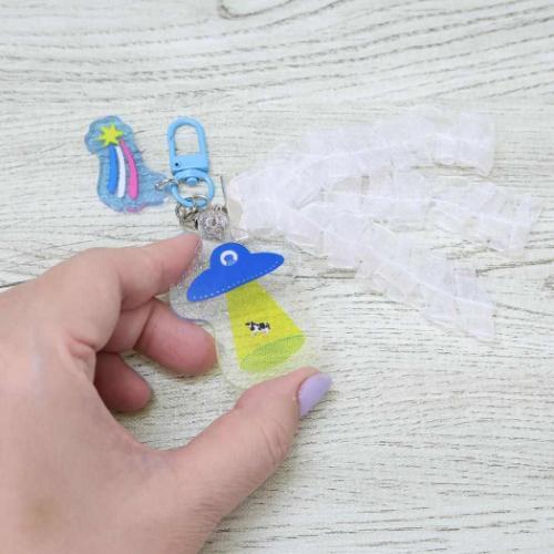 ジャラジャラキーホルダー キーリング ミカクニン UFO Green Flash