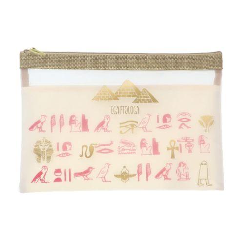 トラベルポーチ メッシュA5ポーチ STUDY HOLIC 古代エジプト学 Green