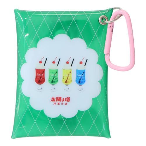 PVCミニケース クリアポーチ 太陽ノ塔洋菓子店 クリームソーダ Green