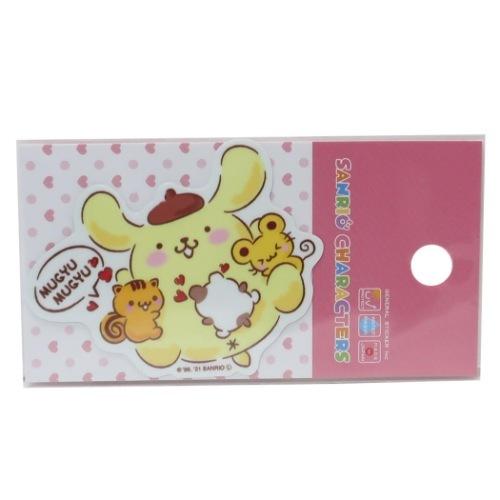 ポムポムプリン ダイカット ミニステッカー ステッカー むぎゅむぎゅ