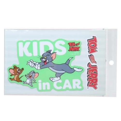 ビッグサイズステッカートムとジェリー KIDS in CAR ミントグリーン