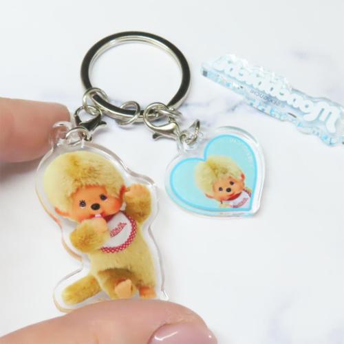 キーリング 3連アクリルキーホルダー モンチッチ モンチッチくん
