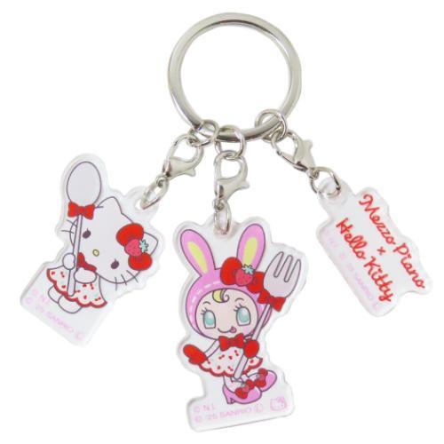 キーリング 3連アクリルキーホルダー チェリーA メゾピアノxハロー