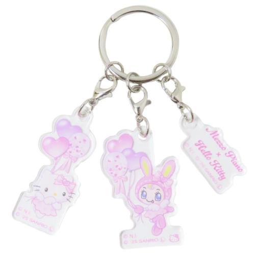 キーリング 3連アクリルキーホルダー メゾピアノxハローキティ