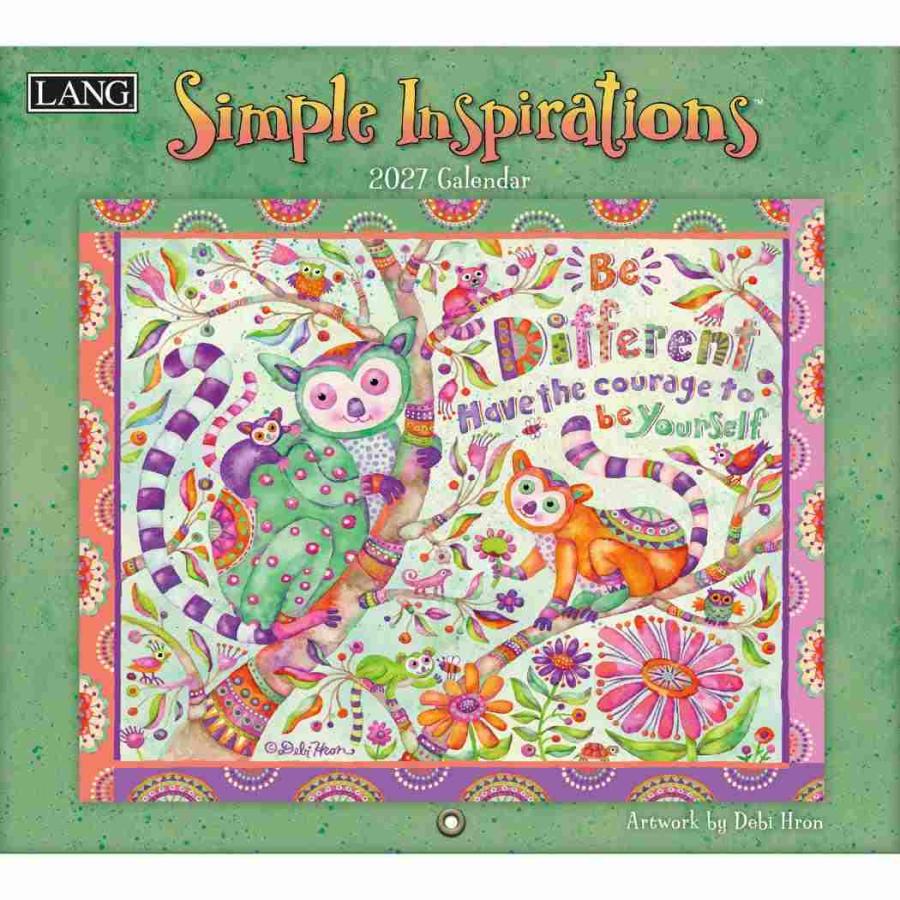 2027 Calendar 壁掛けカレンダー2027年 LANG ラング Debi Hron Simple Inspirations ハートアー 爆買