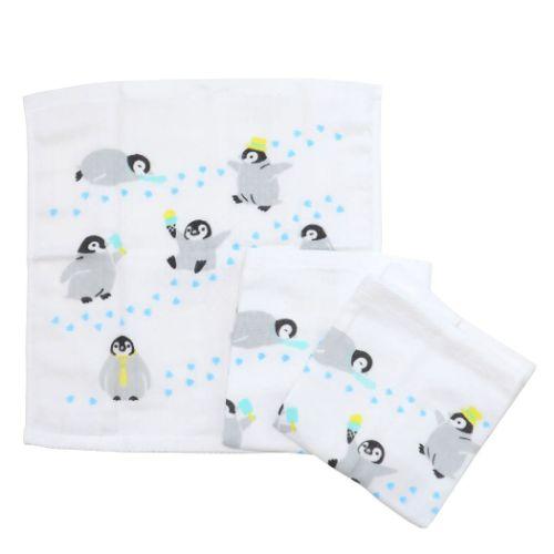 ハンドタオル ガーゼワッフル ハレヤカ 片面ガーゼ ウォッシュタオル 3  