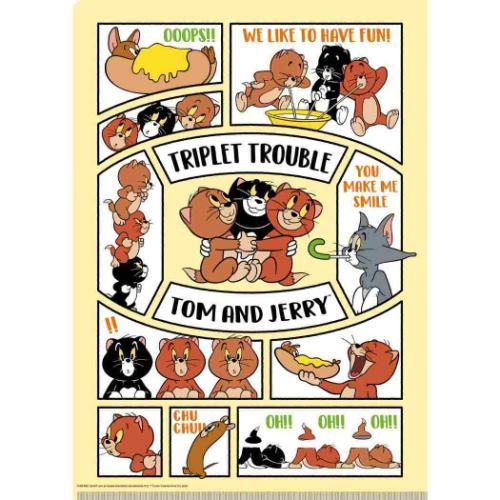 マットファイル3枚セット A A4クリアファイル トムとジェリー COLORFUL