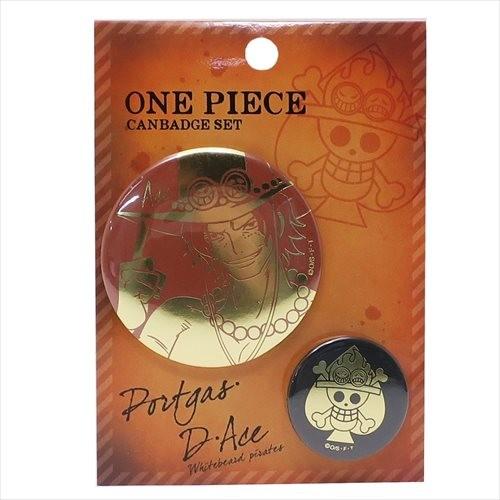 ONEPIECE/エース 缶バッジセット 缶バッジセット 箔押しカンバッジ2個セット エース ワンピース ONE