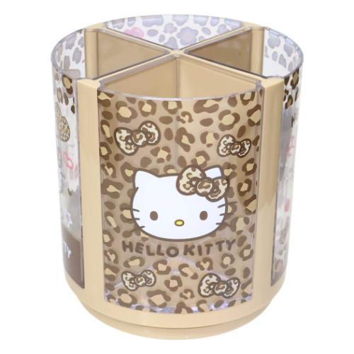 回るペンスタンド 回転ペン立て ハローキティ ヒョウ柄 サンリオ 卓上
