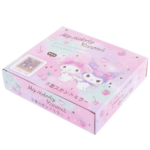 卓上ミラー 3面スタンドミラー マイメロディ クロミ サンリオ