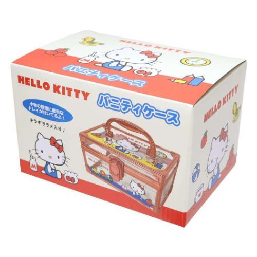 バニティケース コスメボックス レッド ハローキティ サンリオ : 雑貨
