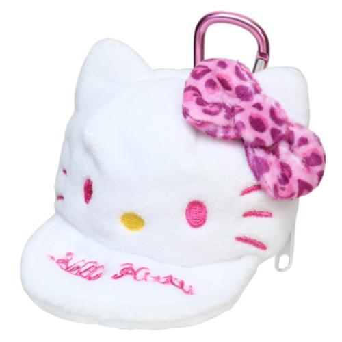 ミニポーチ 帽子型ポーチ ヒョウ柄 ピンク ハローキティ サンリオ 小物