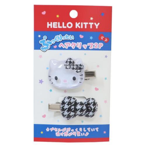 ぷっくりったいヘアクリップ 2個セット ヘアアクセ ハローキティ 