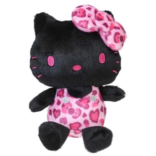 ぬいぐるみ お座りぬいぐるみ ハローキティ ヒョウ柄シリーズ ブラック