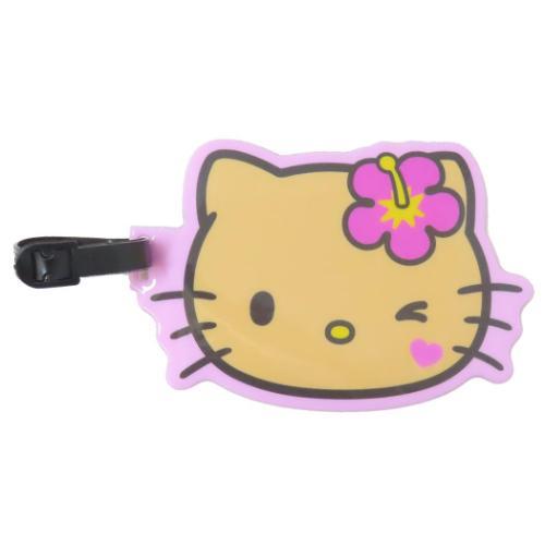 ネームプレート ダイカットPVCケース 日焼けシリーズ ピンク ハロー