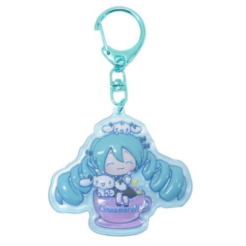キーリング ぷっくりったいキーホルダー 初音ミク×シナモロール