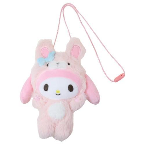 ぬいぐるみネックポーチ ポシェット サンリオ マイメロディ バンザイ