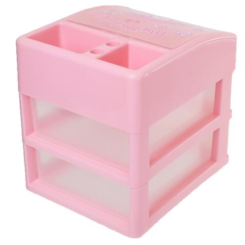 マイメロディ 収納ボックス チェスト　2セット 卓上収納 2段チェスト マイメロ ケイカンパニー サンリオ : 雑貨