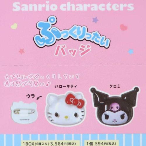 バッジ ぷっくりったいバッジ 全6種 6個入セット サンリオ