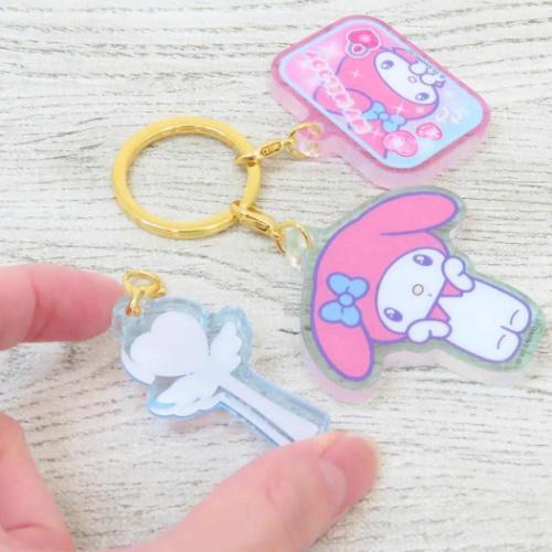 キーリング 3連アクリルキーホルダー サンリオ マイメロディ 胸キュン