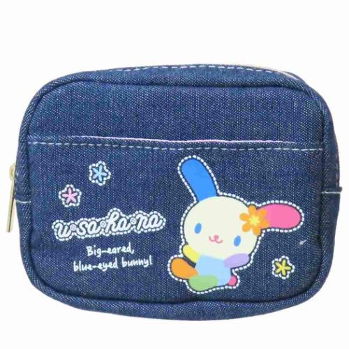 【新品】希少 Sanrio サンリオ ウサハナ ポーチ 赤 レトロ コスメポーチ ポケット付きマルチポーチ ウサハナ サンリオ 爆買