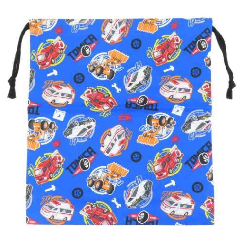 巾着L 巾着袋 TOMICA トミカ ブルー マルヨシ 新学期準備雑貨 幼稚園