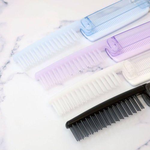 ヘアブラシ 折りたたみブラシ＆コーム モードカラー カミオジャパン
