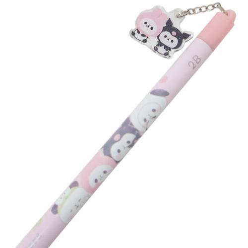 アクリルチャーム付き鉛筆2B 鉛筆 サンリオ×もちぱん ピンク 新入学