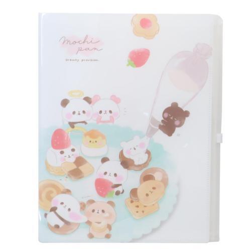 ファスナー付き6ポケットクリアファイル A4 ポケットファイル もちもち