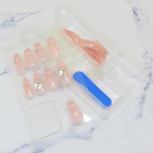コスメ雑貨 ネイルチップ ロングスクエアタイプ PINK MAGNET カミオ