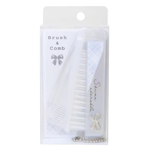 ヘアブラシ・コーム Ribbon ヘアブラシ 折りたたみブラシ＆コーム フレンチリボンコスメ shine