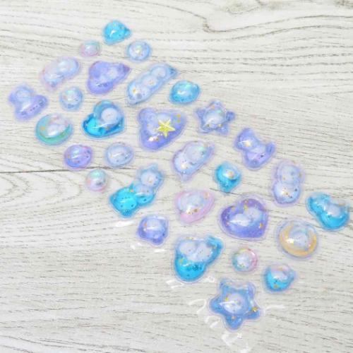 シールシート ストーンつきメロウアクアリウム ぽんぽんシマエナガ