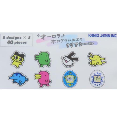 フレークシール オーロラホログラムクリアフレークシール たまごっち