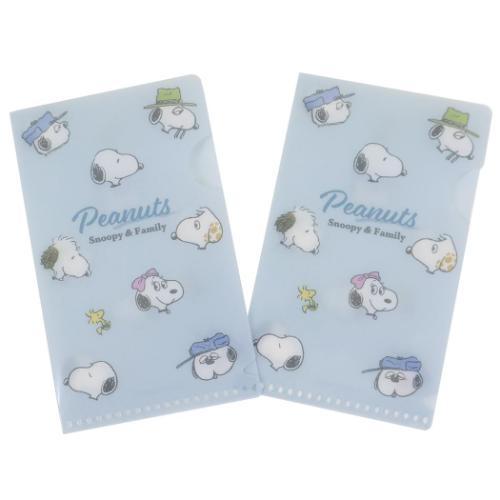クリアファイル ミニファイル スヌーピー ファミリーかおいっぱい