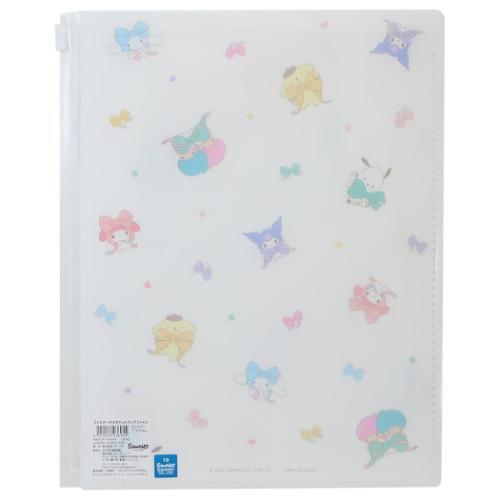 ポケットファイル ファスナー付き6ポケットクリアファイル A4 サンリオ