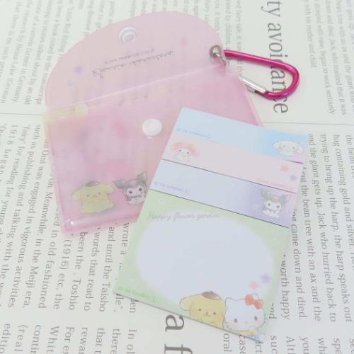 付箋 カラビナケースつきふせん ピンク サンリオキャラクターズ