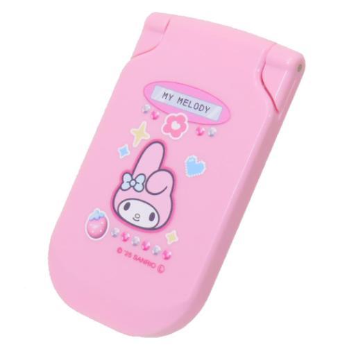 ガラケー型コンパクトミラー 手鏡 サンリオ マイメロディ カミオ