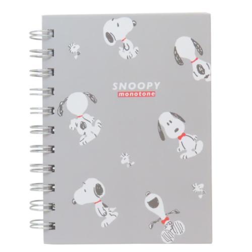 A6Wリングノート リングノート スヌーピー Snoopy monotone カミオ
