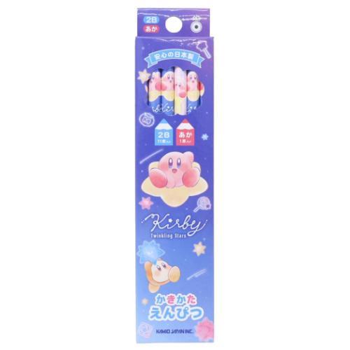 ダース鉛筆 2B＆赤鉛筆 12本セット Twinkling Stars 星のカービィ
