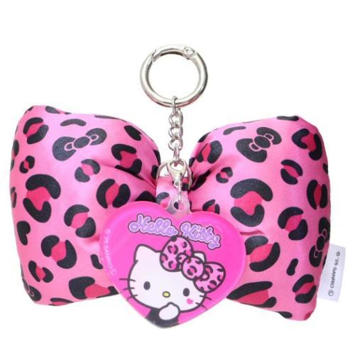 キティちゃん　ハート　りぼん ビッグリボンキーホルダー キーリング ギャルアート ピンク ハロー