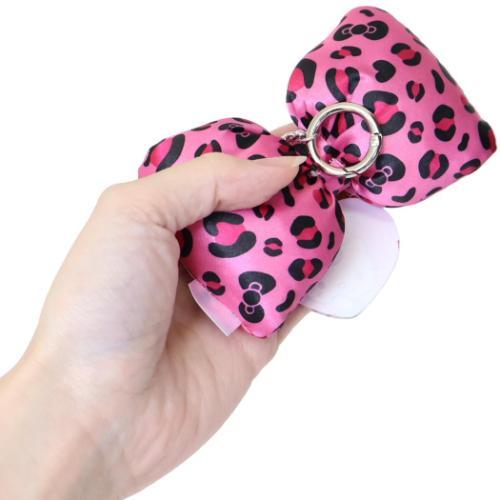 ビッグリボンキーホルダー キーリング ギャルアート ピンク ハロー