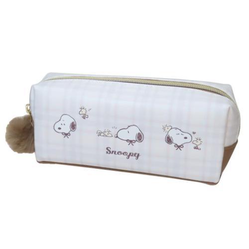 ペンポーチ BOXペンケース スヌーピー チェックフェイス ピーナッツ
