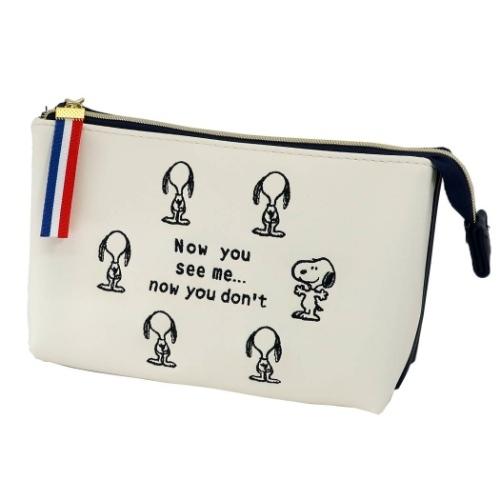 Wフラットポーチ 化粧ポーチ スヌーピー こっちむいて カミオジャパン ピーナッツ Kmo 雑貨 アートの通販店 ベルコモン 通販 Yahoo ショッピング