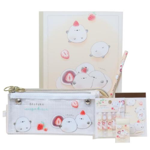 文具セット 6点文房具セット だいふくエナガ ずっとシマエナガ カミオ