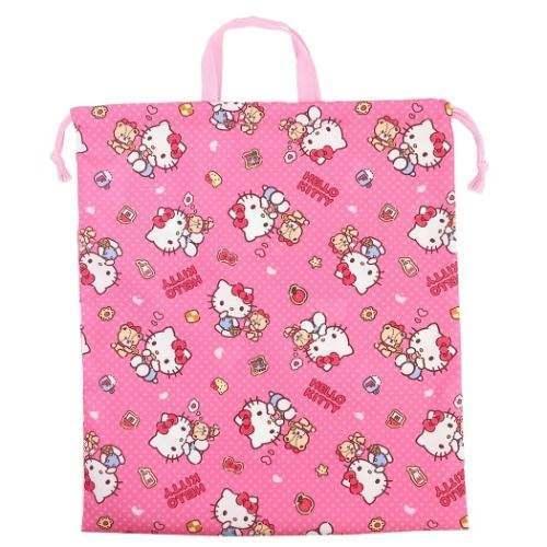 巾着袋 きんちゃくポーチ L サンリオ ハローキティ ローズピンク