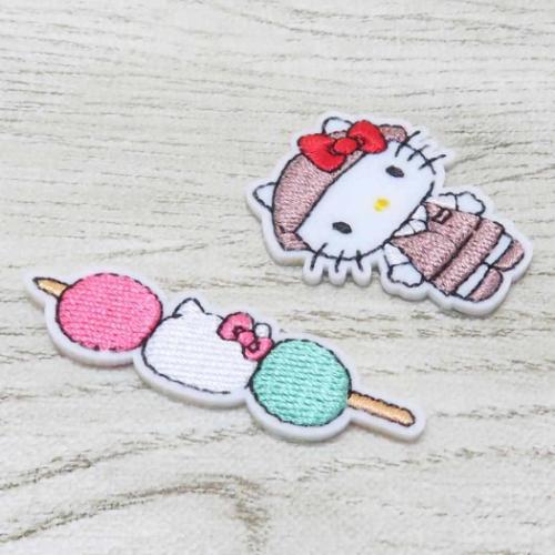 ふわふわワッペン ぷちぷんと ワッペン ハローキティ おみせやさん